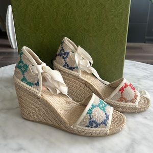 Gucci Wedges Authentic Size 38